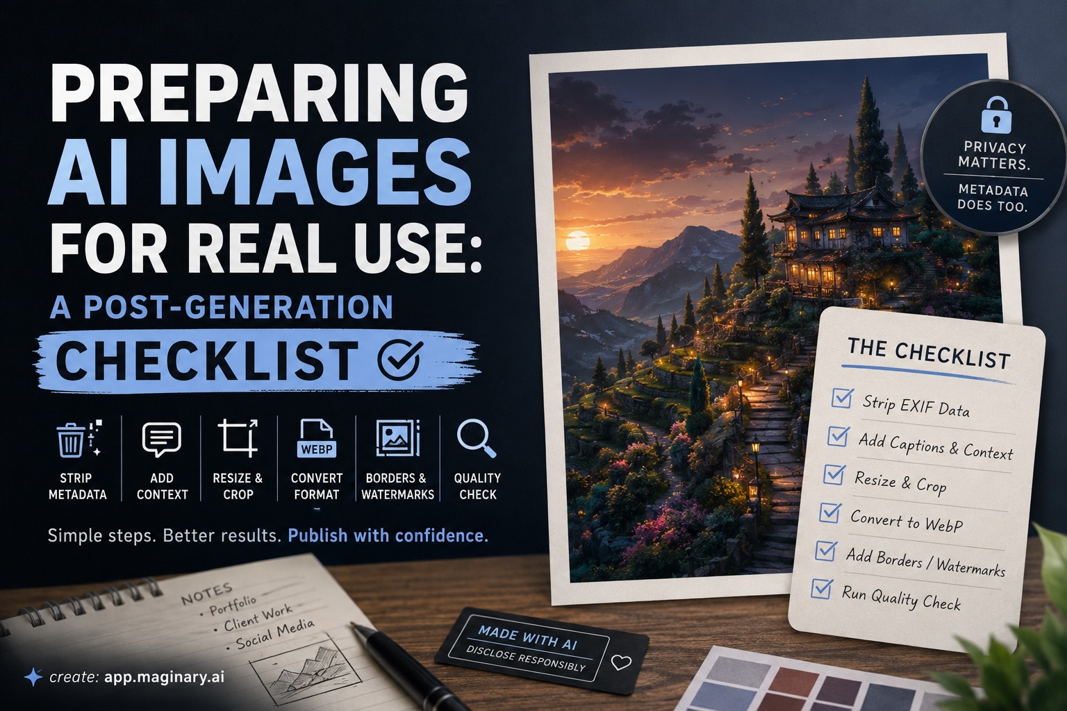 preparing ai images for real use: a post-generation checklist